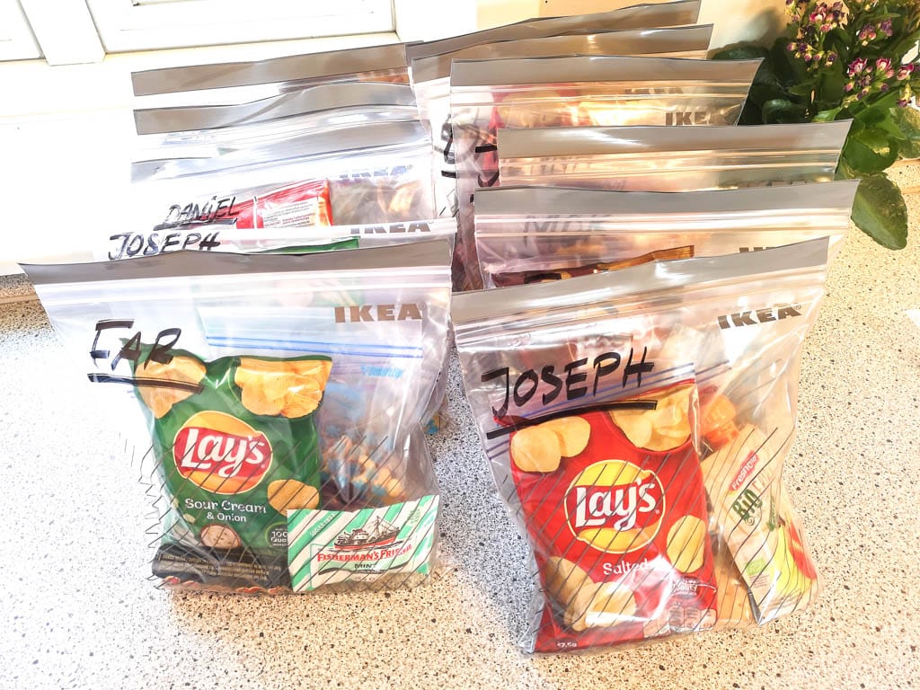 bilferie, bil snacks
