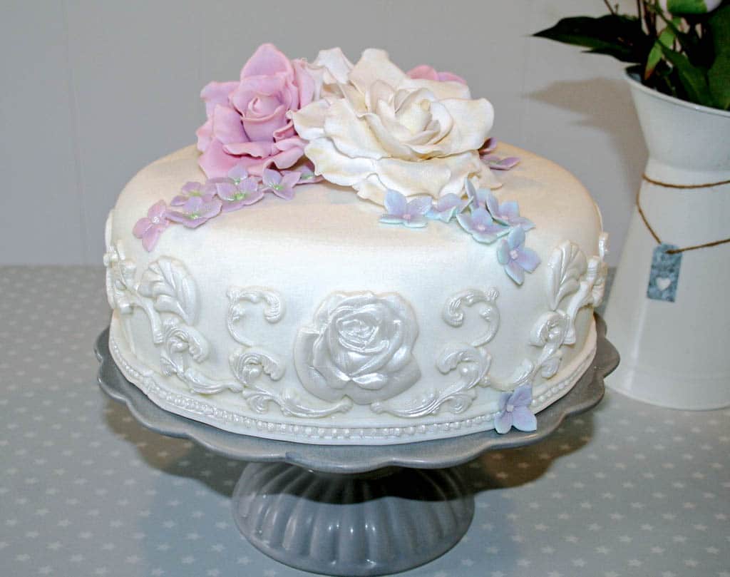 fondantkager, marcipankager, smørcreme, fondantblomster